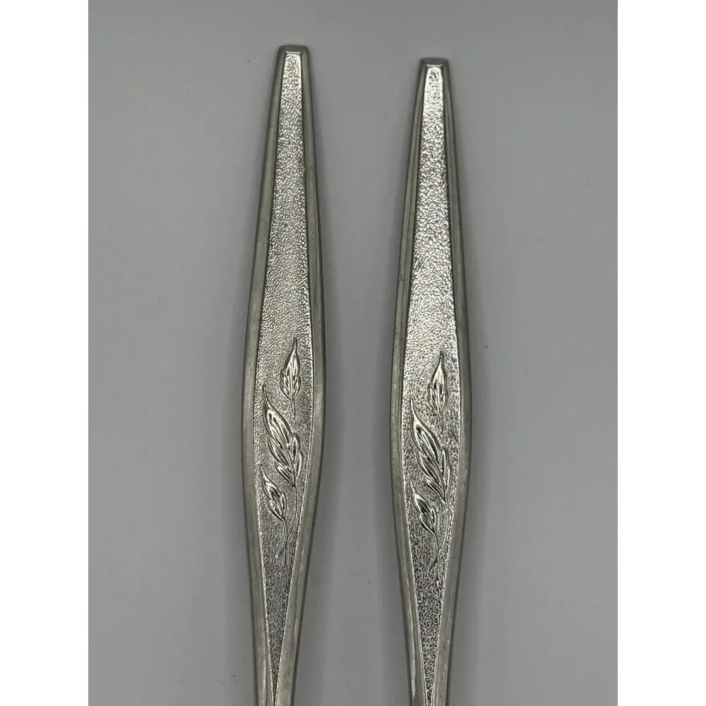 Vintage Oneida Community Stainless Wyndham Serving Fork Pierced Spoon Set